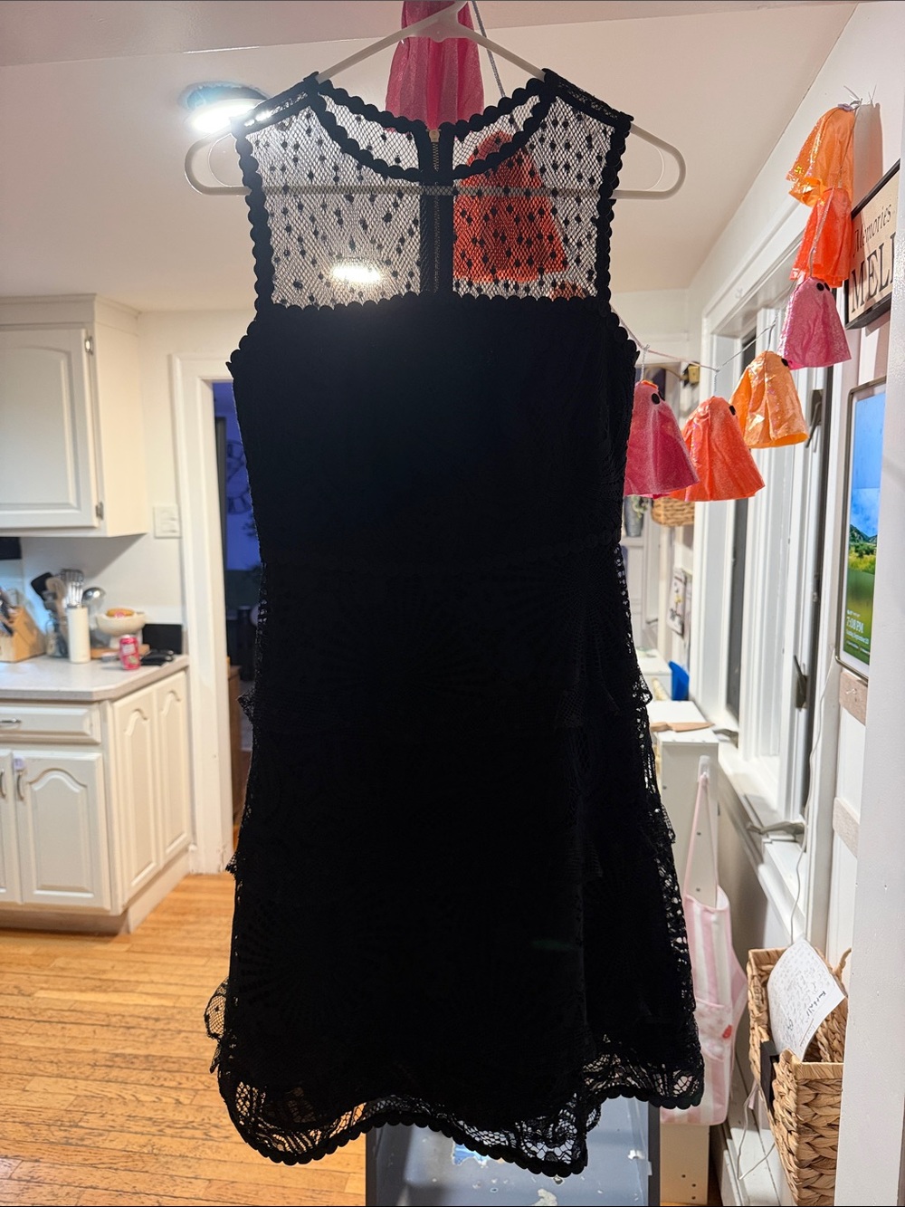 Lilly Pulitzer Black Crochet Lace Sleeveless Dress